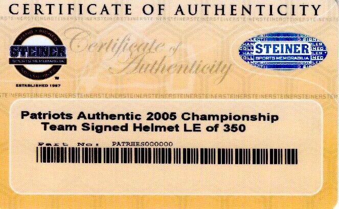 2004 New England Patriots Super Bowl Champs Team Signed Helmet Tom Brady Steiner