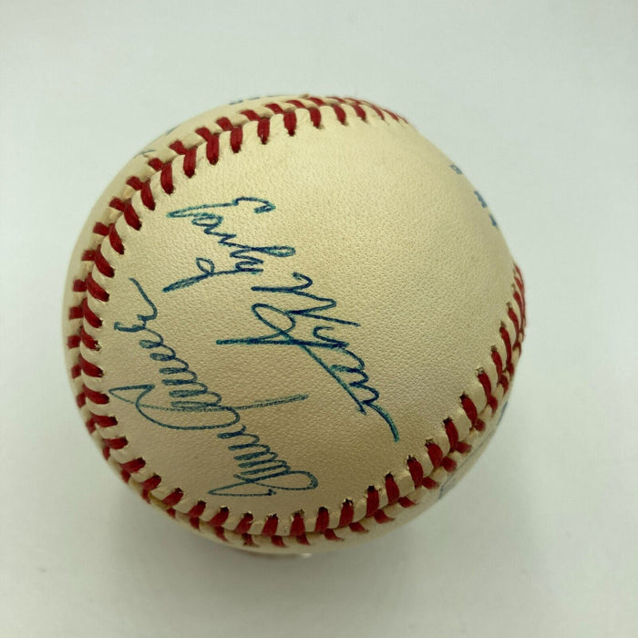 300 Win Club Signed Baseball Nolan Ryan Tom Seaver 8 Sigs JSA COA