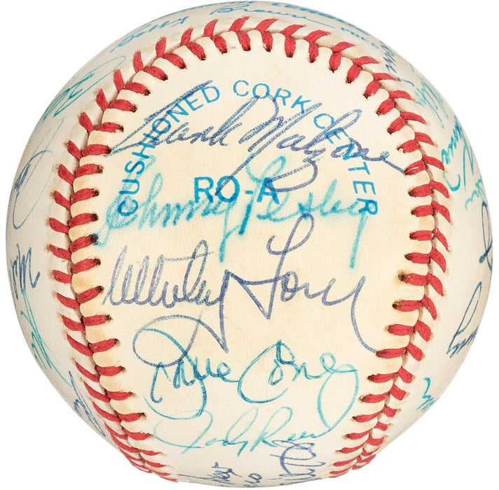 Beautiful Joe Dimaggio Hall Of Fame Multi Signed Baseball JSA & Beckett COA