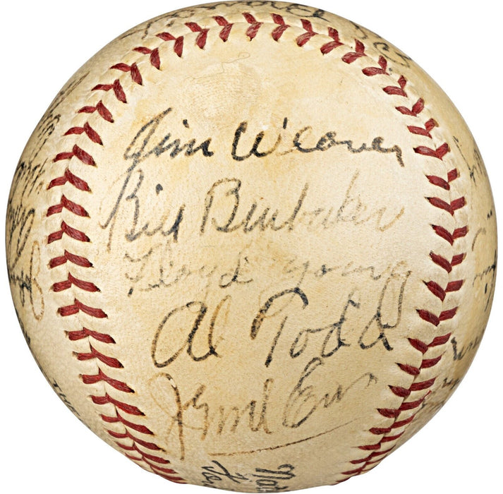 Honus Wagner Arky Vaughan Paul Waner Pie Traynor Signed Baseball PSA DNA & BAS