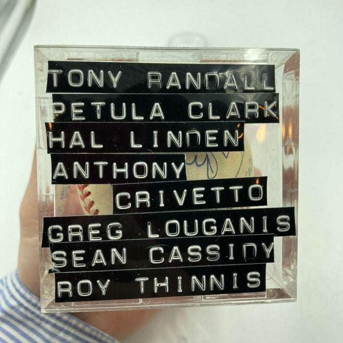 Tony Randall Petula Clark, Hal Linden, Anthony Crivello Signed Baseball JSA COA