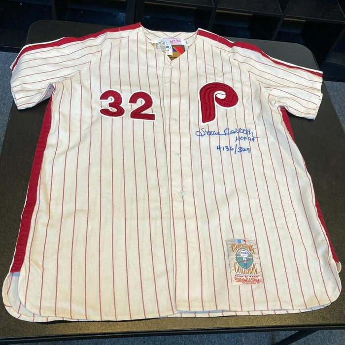 Steve Carlton Signed Inscribed Philadelphia Phillies STAT Jersey PSA DNA COA