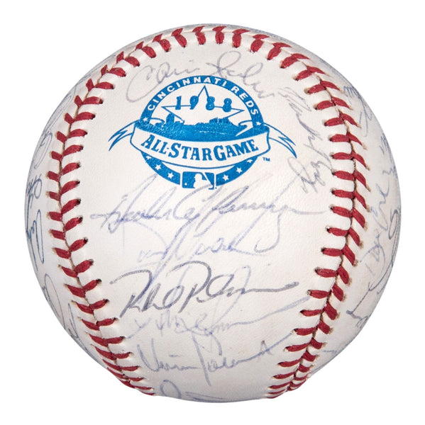 1988 NL All Star Team Signed Baseball Greg Maddux Ryne Sandberg Gary Carter PSA