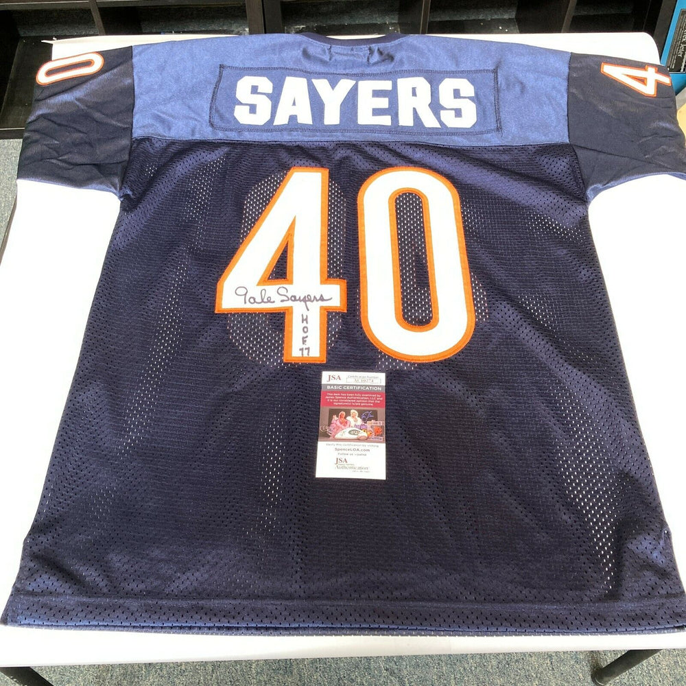 Gale Sayers HOF 1977 Signed Authentic Chicago Bears Jersey JSA COA