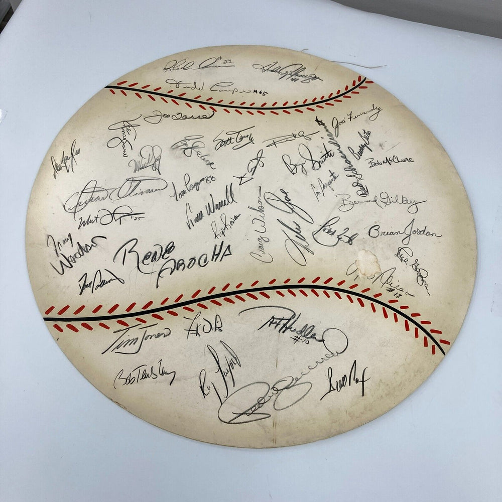 1991 St. Louis Cardinals Signed Large 24x24 Baseball Display