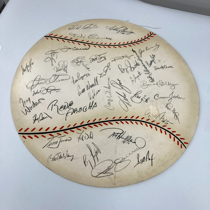 1991 St. Louis Cardinals Signed Large 24x24 Baseball Display