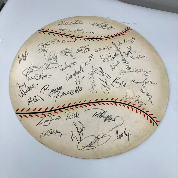 1991 St. Louis Cardinals Signed Large 24x24 Baseball Display