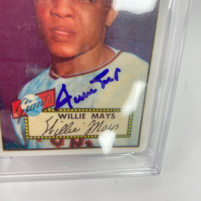 1952 Topps Willie Mays RC Signed Porcelain Baseball Card PSA 10 GEM MINT