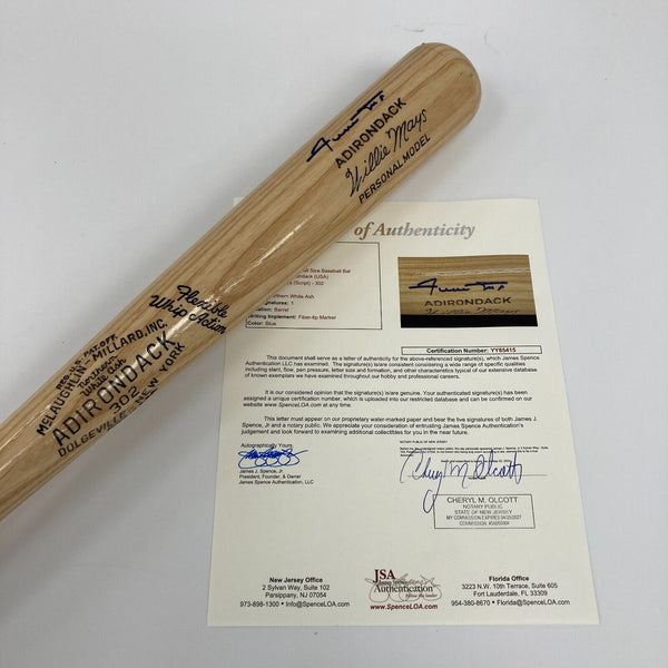 Willie Mays Signed Adirondack Game Model Baseball Bat JSA COA