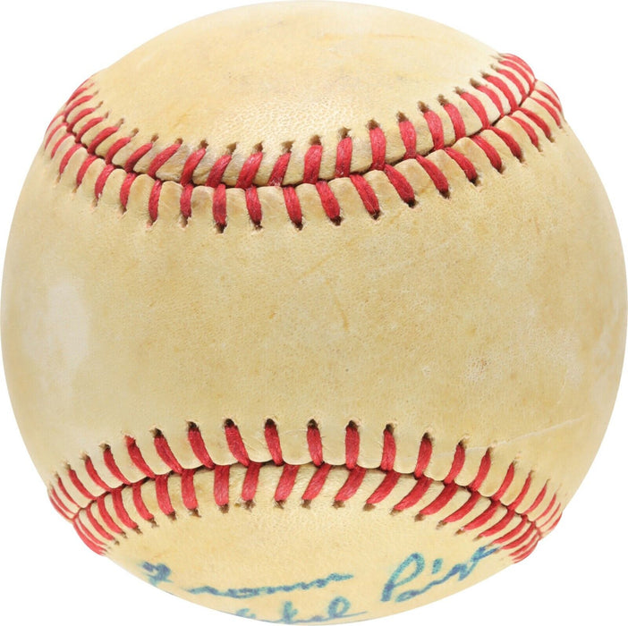 Satchel Paige Single Signed Vintage Official American League Baseball JSA COA