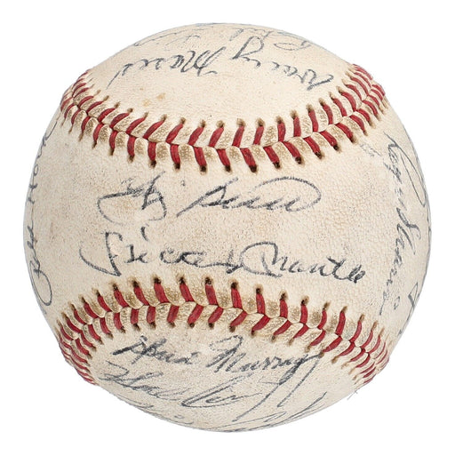1962 New York Yankees W.S. Champs Team Signed Baseball Mickey Mantle Maris JSA