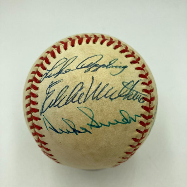 Eddie Mathews Duke Snider Lefty Gomez Hall Of Fame Multi Signed Baseball