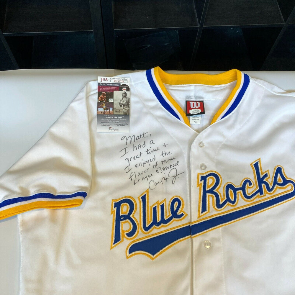 Cal Ripken Jr. Signed Wilmington Blue Rocks Jersey Presented To Ripken JSA COA