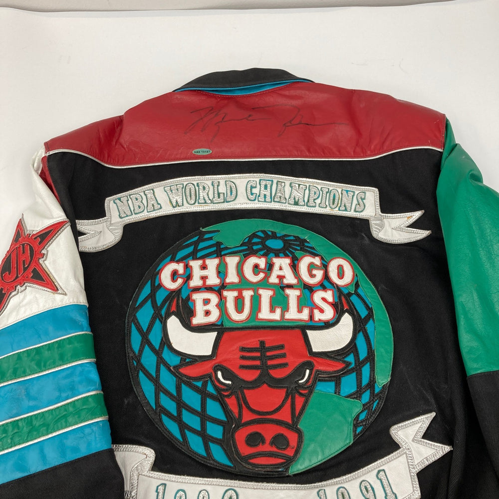 Michael Jordan Signed Jeff Hamilton Custom Leather Jacket UDA Holo & Beckett COA