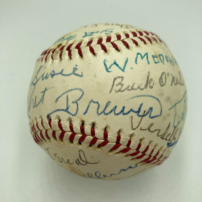 Satchel Paige Hilton Smith Negro League HOF Multi Signed Baseball JSA COA