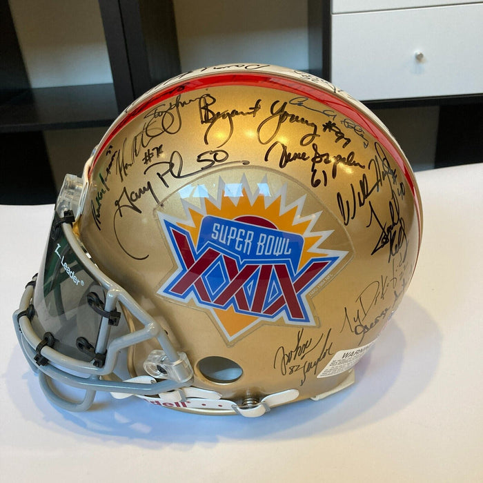 1994 San Francisco 49ers Super Bowl XXIX Champs Team Signed Full Size Helmet JSA