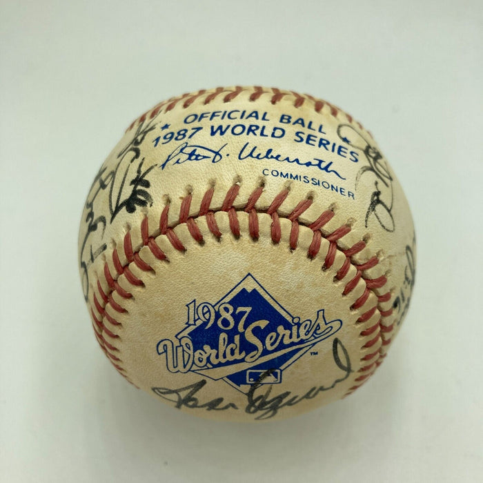1987 St. Louis Cardinals NL Champs Team Signed World Series Baseball JSA COA