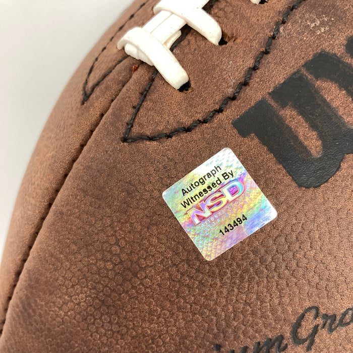 Len Dawson Super Bowl IV MVP Signed Wilson NFL Game Football JSA Certified