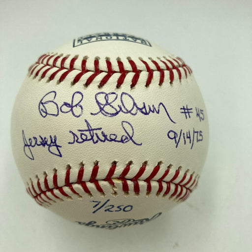 Bob Gibson #45 Retired 9-14-1975 Signed Hall Of Fame MLB Baseball JSA COA