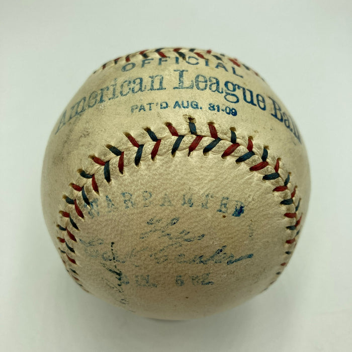 Kid Gleason Single Signed 1919 American League Baseball Black Sox JSA COA