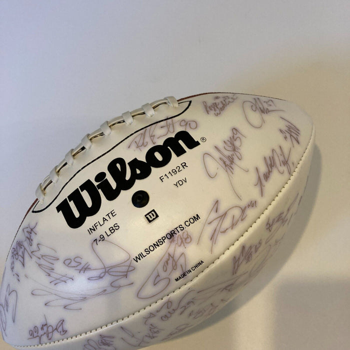 2001 Baltimore Ravens Team Signed Wilson NFL Football JSA COA #5