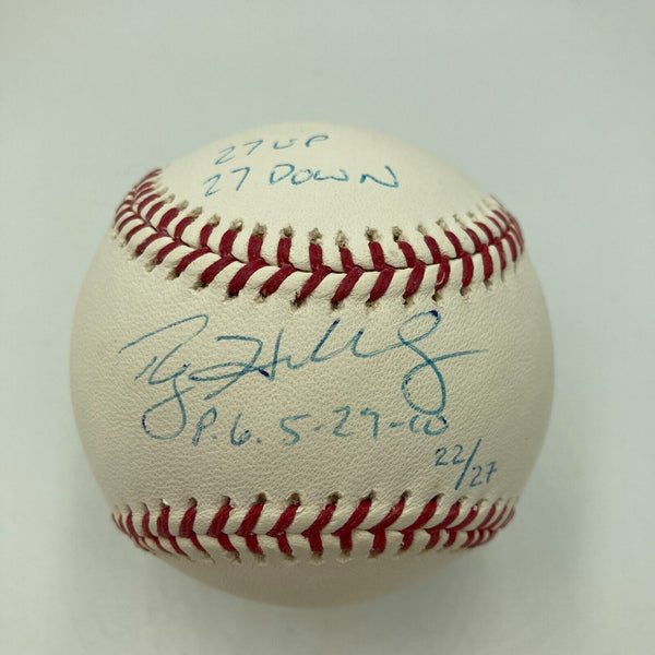 Roy Halladay "Perfect Game 5-29-2010 27 Up 27 Down" Signed Baseball MLB Holo