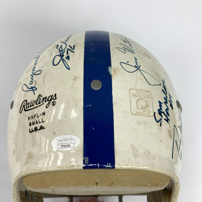 Johnny Unitas Baltimore Colts HOF Legends Multi Signed Vintage 1960's Helmet JSA
