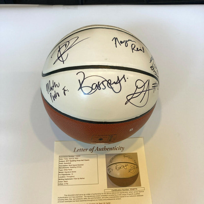 2017 Spalding Hoop Hall Classic Game Multi Signed Basketball 10 Sigs JSA COA