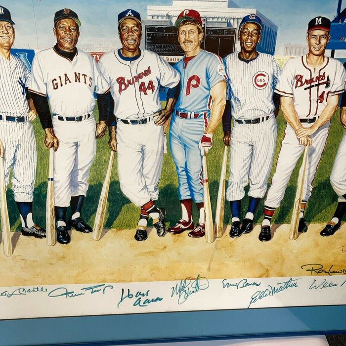 Beautiful 500 Home Run Club Signed Large Photo Mickey Mantle Ted Williams JSA