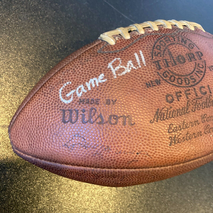 1960's Cleveland Browns Team Signed Game Used The Duke Football With Jim Brown