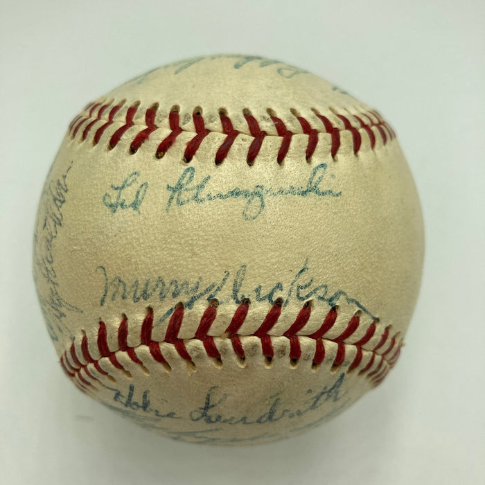 1953 All Star Game Team Signed Baseball With Jackie Robinson 25 Sigs Beckett COA