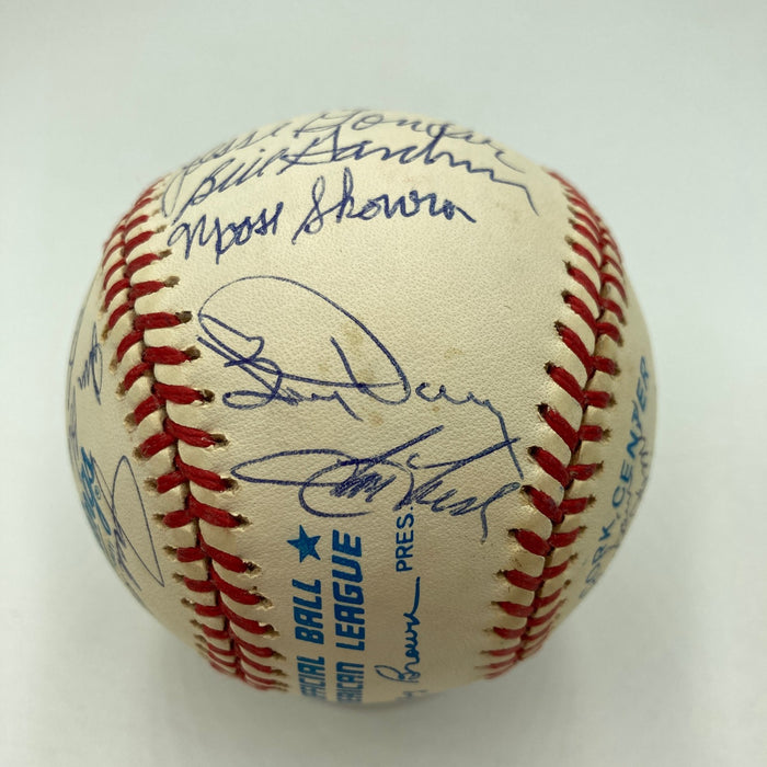 1961 New York Yankees World Series Champs Team Signed Baseball Mickey Mantle JSA