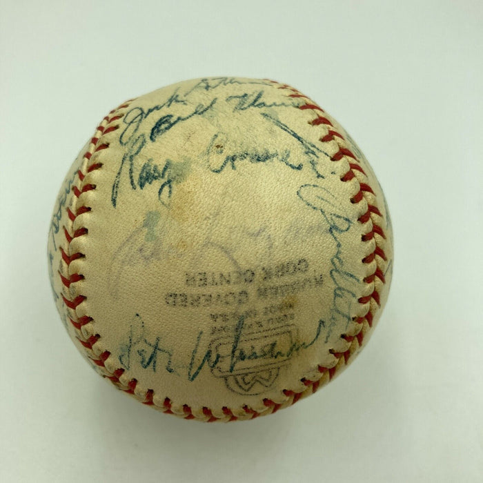 Nice 1953 Milwaukee Braves Team Signed Baseball 28 Sigs Eddie Mathews JSA COA