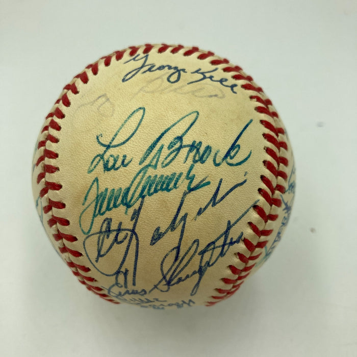Hall Of Fame Multi Signed Baseball 33 Sigs Hank Aaron JSA COA