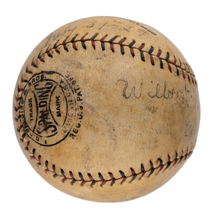 Wilbert Robinson Sweet Spot Signed 1927 Game Used National League Baseball JSA