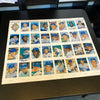 1969 New York Mets Ron Lewis Postcard Complete Set Uncut Sheet Some Signed