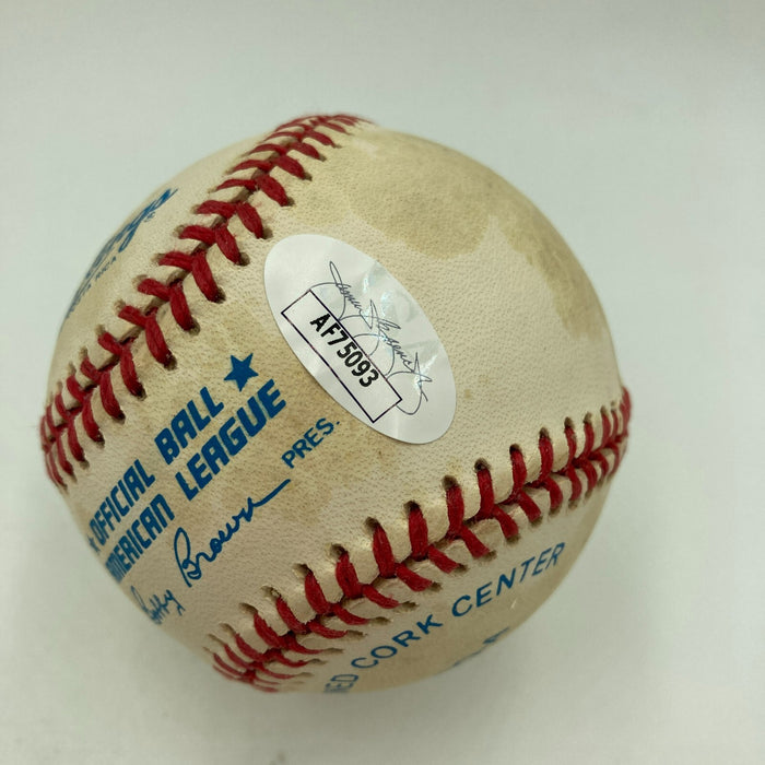 Johnny Big Cat Mize Signed Official American League Baseball JSA COA