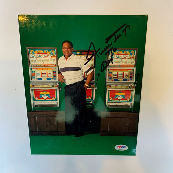 Rare Willie Mays Signed Autographed 8x10 Casino Photo PSA DNA Graded MINT 9