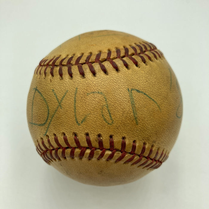 Bob Dylan Single Signed American League Baseball JSA COA RARE
