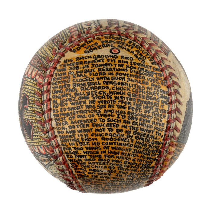 Beautiful Chicago White Sox Hand Painted George Sosnak Folk Art Signed Baseball