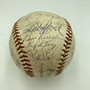 1961 New York Yankees W.S. Champs Team Signed Baseball Mickey Mantle Maris BAS
