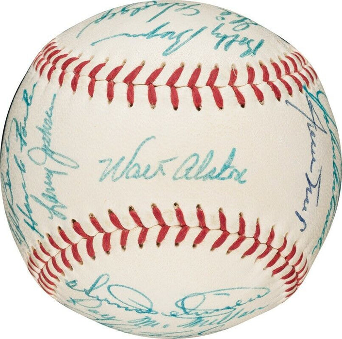 Beautiful Willie Mays 1957 All Star Game Team Signed Baseball PSA DNA COA