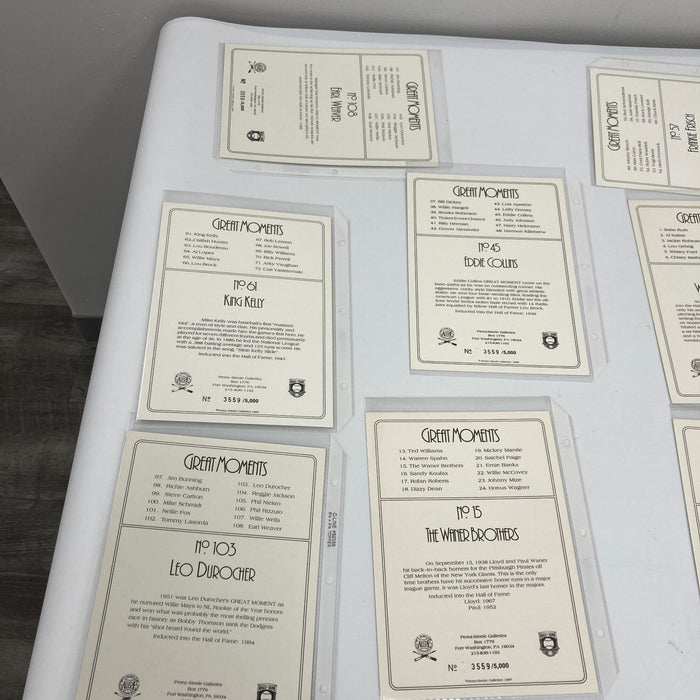 Lot Of (12) Perez Steele Hall Of Fame Great Moments Postcards