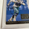 1993 Fleer Michael Irvin Signed Promo Card With Fleer Stamp PSA DNA RARE