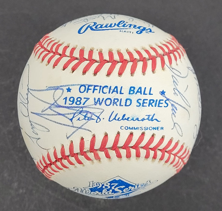 1987 Minnesota Twins World Series Champs Team Signed W.S. Baseball JSA COA