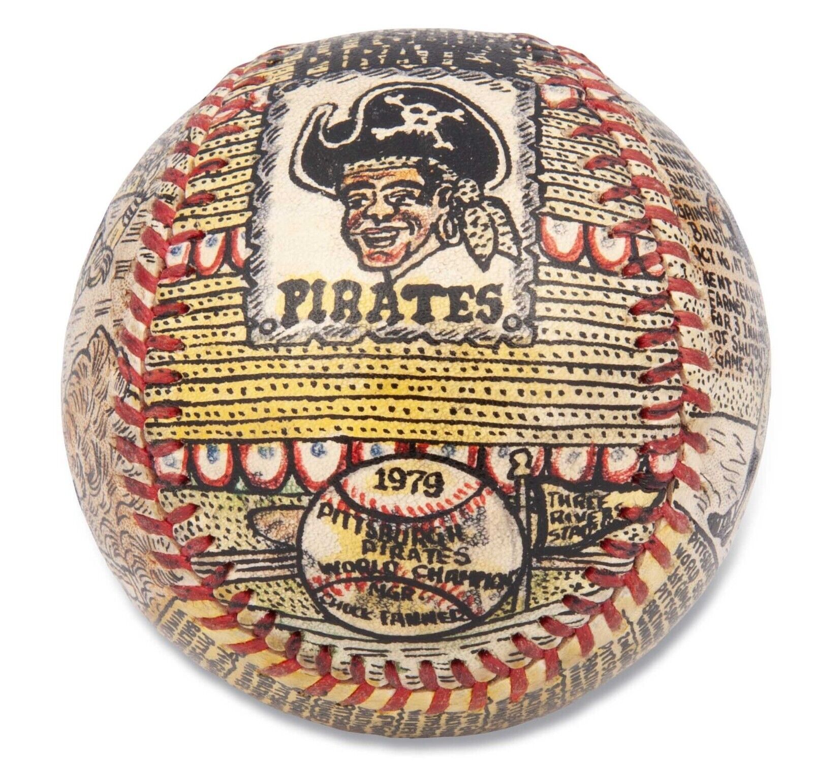 Stunning 1979 Pittsburgh Pirates World Series Champs George Sosnak Art Baseball