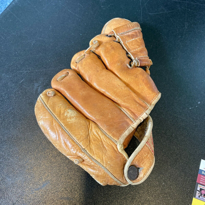 Al Gionfriddo Signed 1940's Game Model Baseball Glove With JSA COA