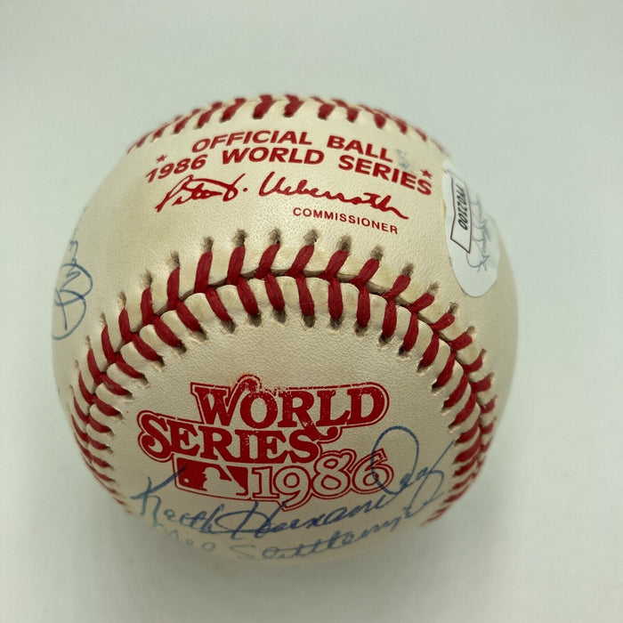 1986 New York Mets World Series Champs Team Signed W.S. Baseball JSA COA