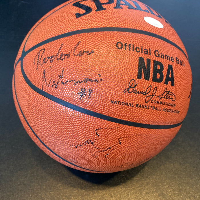 Dirk Nowitzki Vince Carter Paul Pierce 1998 NBA Draft Signed Basketball JSA COA