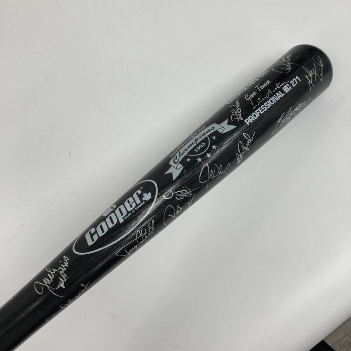 1993 Toronto Blue Jays World Series Champs Team Signed Baseball Bat JSA COA
